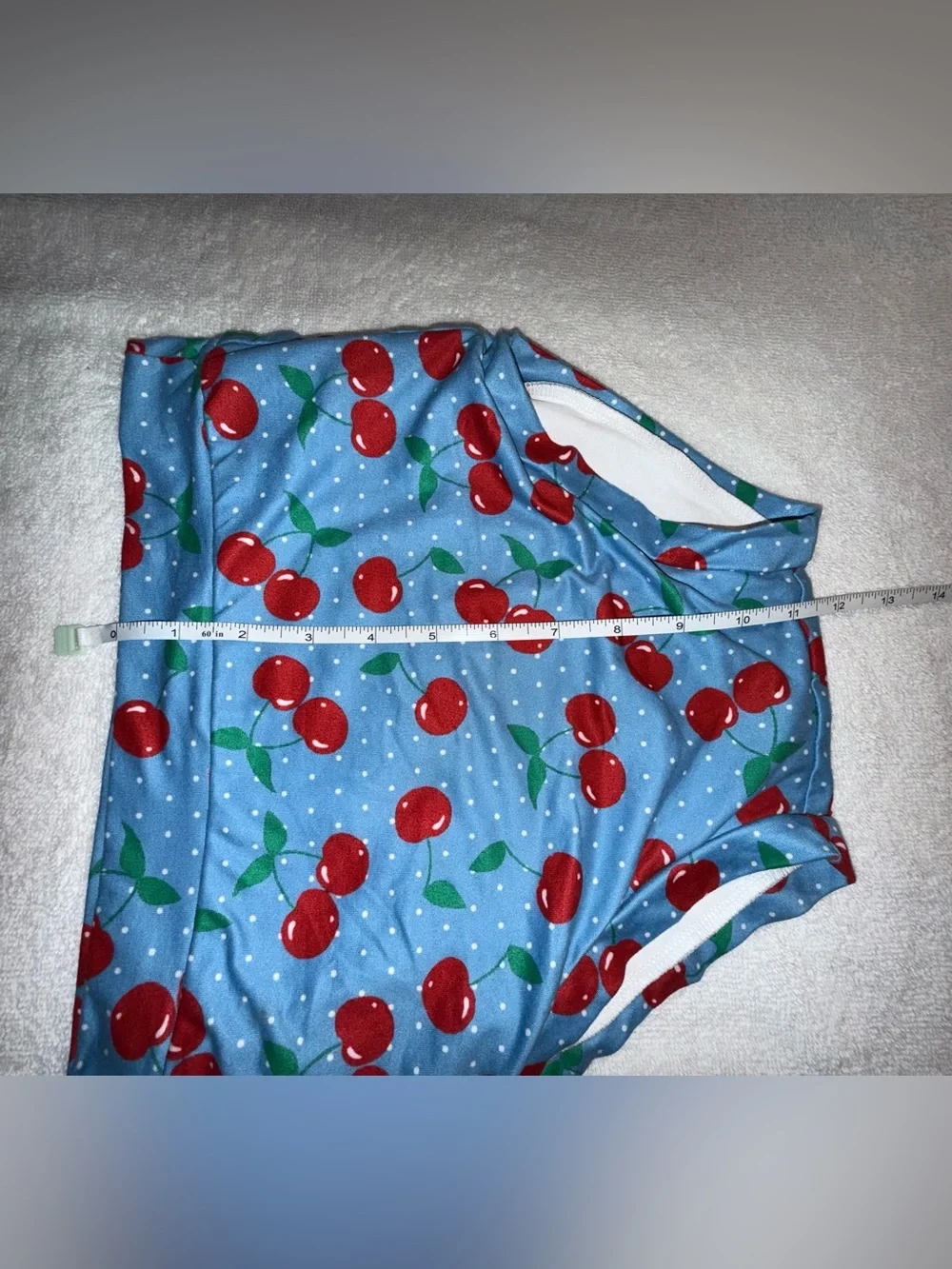 ISP Dancewear Red Crop Top with Cherry Print High-Waist Bottom Size XXL (12/14)